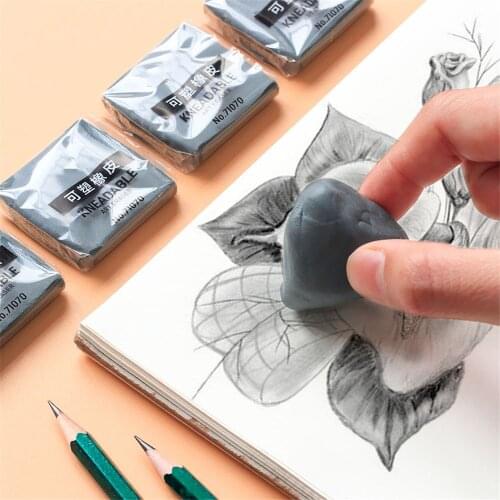 1pc Plasticity Soft Rubber Eraser Drawing Drawing Modification Tools Strong Adhesive Kneadable Cleaning Sketch Art Supplies