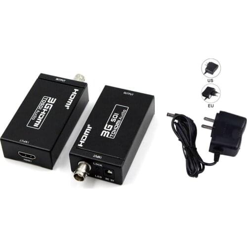 EU/US 100m HDMI Coax Extender Transmitter Receiver 3G Mini HDMI to SDI Converter SDI to HDMI Extender over Coaxial Cable Adapter