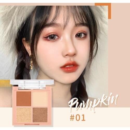 4 Color Matte Glitter Eyeshadow Palette Shimmer Shine Sequin Eye Shadow Diamond Eye Makeup Palette Ins Hot Eye Cosmetics