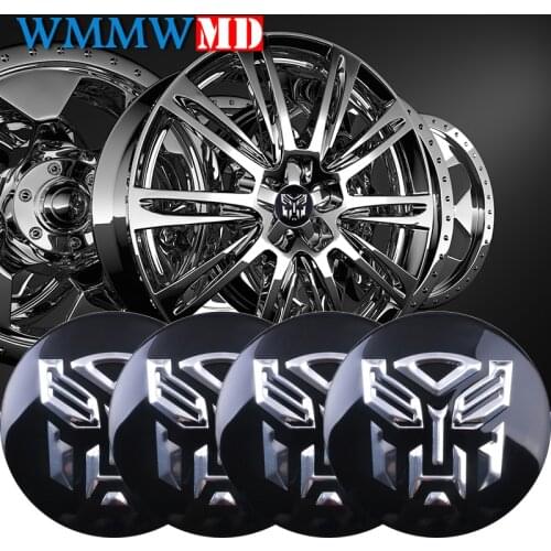 4pc 56/65mm New Metal Transformers logo Stickers Auto Car Wheel Center Hub Caps sticker Car Styling Decorative Auto accessories