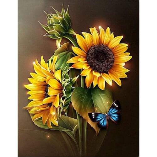 5D Diy Diamond Painting Full Round Rhinestone "Sunflower Flower"Embroidery Cross Stitch Gift Home Decor Gift