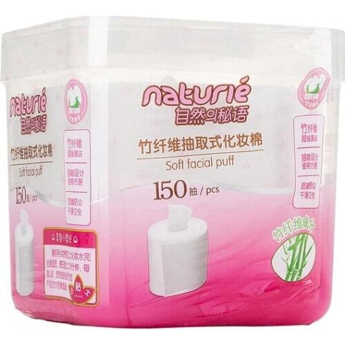 Premium Bamboo Paper Roll for Face 150 Count Makeup Remover Pads Lint-Free Gentle to Skin Liquid Saving Deep Cleaning Paper