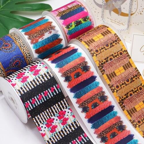 DIY Flower Stripe Printed Grosgrain Ribbon For Craft Supplies Sewing Accessories 5 Yards, Planar Resins Mold 10 Pieces. 51228