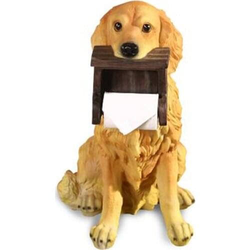 European Style Kitchen Hound Paper Holder, Wall Hanging Home Decorative Tissue Box