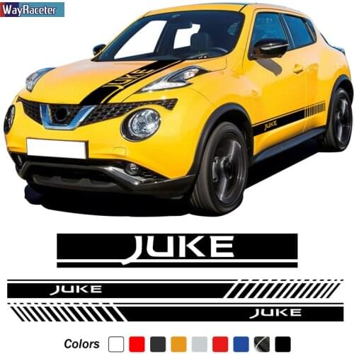 Racing Sport Car Hood Decal Engine Cover Bonnet Body Kit Side Stripes Skirt Sticker For Nissan Juke Nismo Accessories