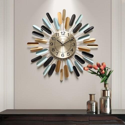 Creative modern simple clock wall clock living room home art clock wall decoration American light luxury wall Watch
