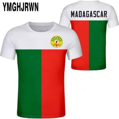 MADAGASCAR male youth custom made name number mdg t shirt nation flag mg malagasy french country print photo boy clothing