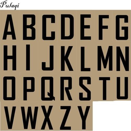 Pulaqi Cartoon Letter Patches Heat Transfer Stickers For T-shirt Dresses Sweatshirt A-level Washable DIY Clothing Decoration H