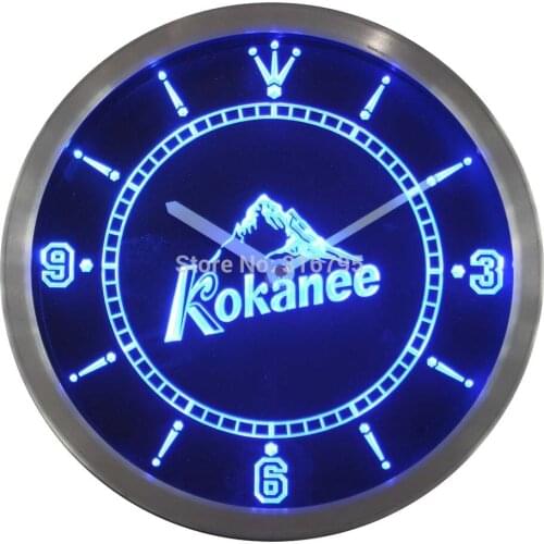 Nc0115 kokanee Beer Bar Pub Club Neon Light Signs LED Wall Clock
