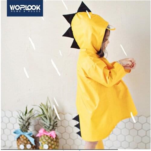 Children Kindergarten Student Dinosaur Poncho Girl Boy Unisex Lovely Thicken Raincoat Siamese Tourism Outdoor Kids Raincoat