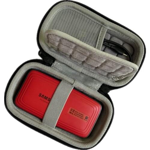 Portable Hard Shell Carrying Bag for Samsung X5 Thunderbolt 3 Solid State Mobile Hard Drive Protective Case Storage Box