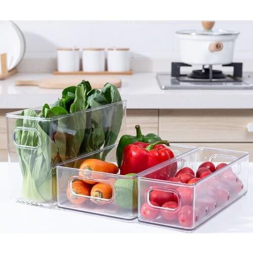 Transparent Storage Box Refrigerator Organizer Bins Stackable Fridge Organizers Food Storage Container Snack Box Kitchen Tools