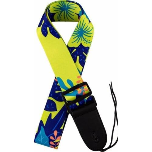 Widen Guitar Strap No Punching Folk Rhyme Creative Printed Pattern Ukulele Bass Stringed Musical Instrument Accessories Belt New