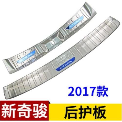 Car styling For 2017 2018 Nissan X-Trail T32 Rogue Stainless Steel Rear Bumper Protector Sill Trunk Guard Cover Trim