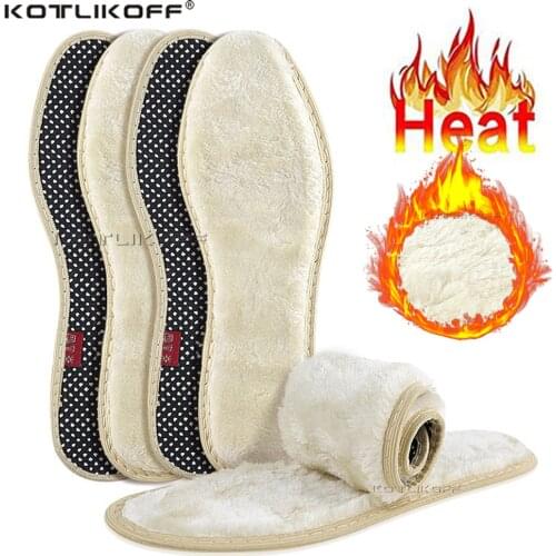 Keep Warm Heated Insole Cashmere Thermal Insoles Thicken Soft Breathable Winter Sport Shoes For Man Woman Boots Pad Sole