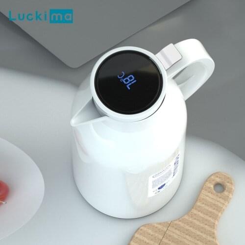 1/1.6L High Capacity Thermos Water Bottle Stainless Steel Smart Touch Digital LED Display Insulated Kettle for Kids Adults