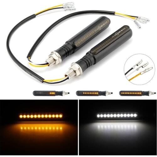 2PCS Universal LED Motorcycle Turn Signal Light 12V Tail Flasher Flowing Water Blinker Motorcycle Flashing Lights Rear Lamp 2021