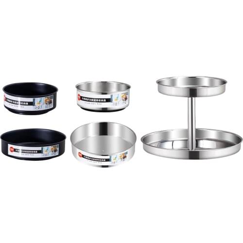 360 Degree Rotating Round Serving Tray Kitchen Spice Jar Organizer Platter