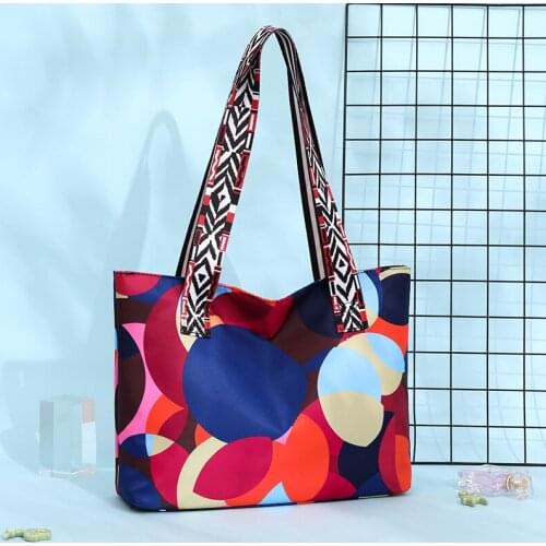 Women Shoulder Bag Ladies Tote Bag Foldable Shopping Bags Embroidery Female Handbag Crossbody Bags for Women