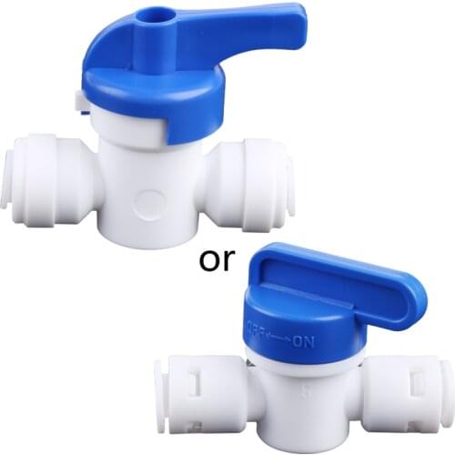 2021 RO Water Reverse Osmosis 1/4'' Inline New Ball Valve Quick Connect Shut off