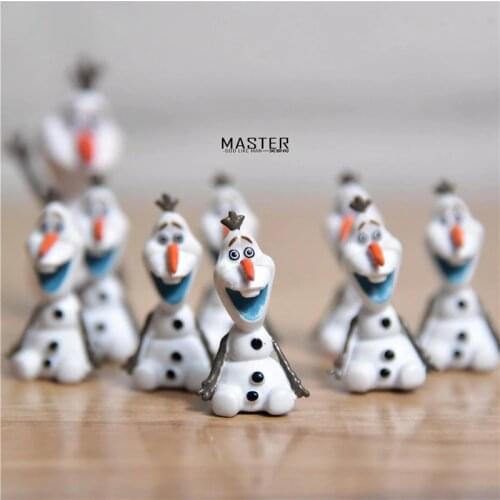 24piece 3cm the cute snow man Olaf Action Figure Model Toy Olaf Miniature doll model decorations