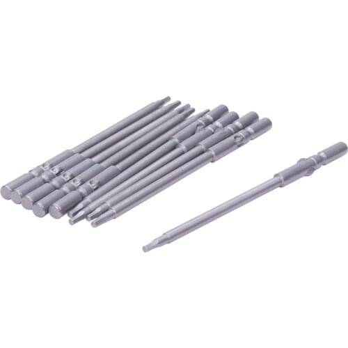 5-10Pcs S2 Magnetic Hex Screwdriver Bits 5mm Round Shank Dia 1.5/ 2mm 100mm Length Screw Drivers Bit H1.5 H2 Power Tool