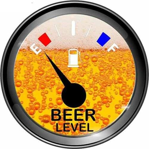 13cm *13cm Personality Beer Level Fuel Gauge Auto Car Stickers Accessories Motorcycle Cover Scratches Waterproof PVC