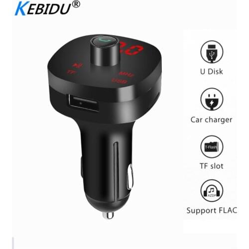Kebidu M14 Car Bluetooth Handsfree FM Transmitter 3.1A Handsfree Calling Display Bluetooth 3.0 + EDR Car Accessories Car Charger