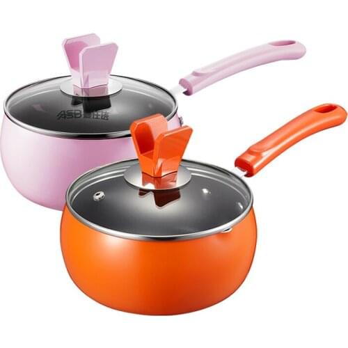 Milk Soup Stock Pot Cooking Cute Nonstick Handle Aluminum Omelet Breakfast Pan Korean Noodles Ollas De Cocina Cookware DG50TG