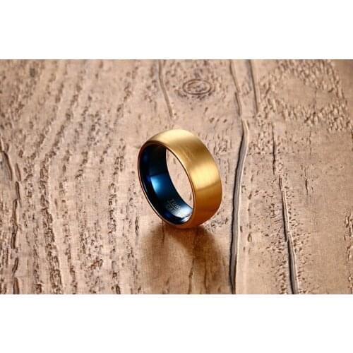 Top Quality Fashion Tungsten Matte Men Ring Jewelry Charm Rings For Male Gold Color Ring Man Size 7 8 9 10 11 12