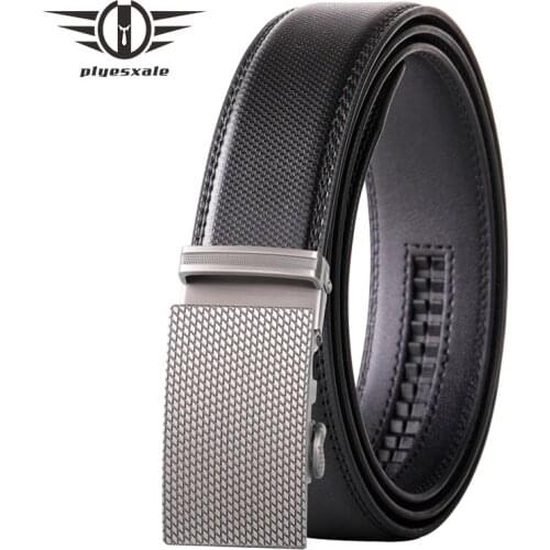 2021 New Genuine Leather Belts For Men High Quality Automatic Ratchet Buckle Belt Male Waist Strap Blue Gray White Brown B458