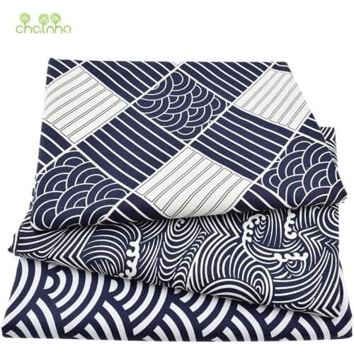 New Printed Twill Cotton Fabric For DIY Patchwork Quilting Sewing Curtain Tablecloth Sleepwear/Japanese Serie Material HalfMeter