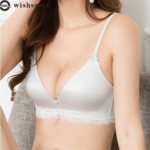 The New 2021 Lace Bra Without Rims Together Sexy Smooth Non-trace French Underwear Woman Chun Xia Japanese Sexy Bra