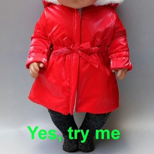 18 inch doll clothes down coat for 43cm Baby doll jacket for 18" girl doll outfit