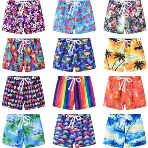 Kids beach shorts Summer Swim Shorts Baby Boys Girls Swimwear Toddler Kids Fashion Print Swimwear Swimsuit Beach Short Pants