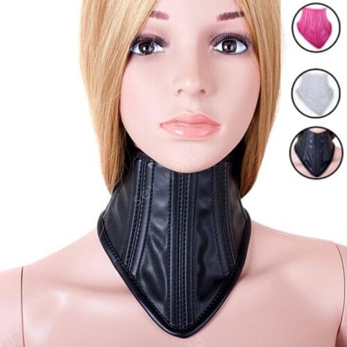 SM Bondage Pu Leather Neck Collar Necklace Harness Role-play Restraint For Couple Adults Game Sex Toys ,Erotic Toys Sex Shop