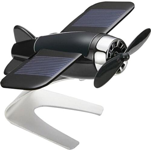 Car Decoration Airplane Non-slip Solar Energy Rotate Automobile Dashboard Aircraft Model C66
