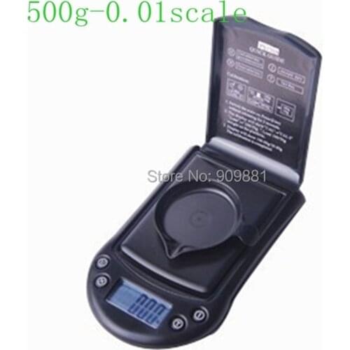500g 0.01g Pocket Digital Scale Precision 500gx0.01 Mini Jewelry Electronic Scales g/oz/ct/ozt Blue Backlight Weight Balance