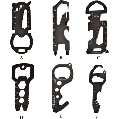 Outdoor card opener screwdriver key chain portable outdoor gadget Stainless Steel camping Multi-tool card tool