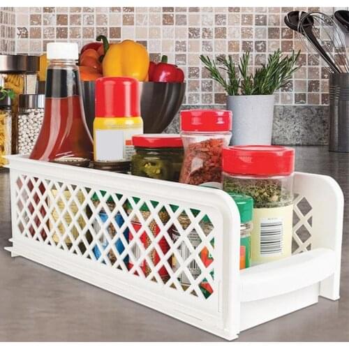 High Quality Basket Drawer Space Saving Removable Pull-out Basket Space Saving Bathroom Kitchen Storage Rack Dropshipping