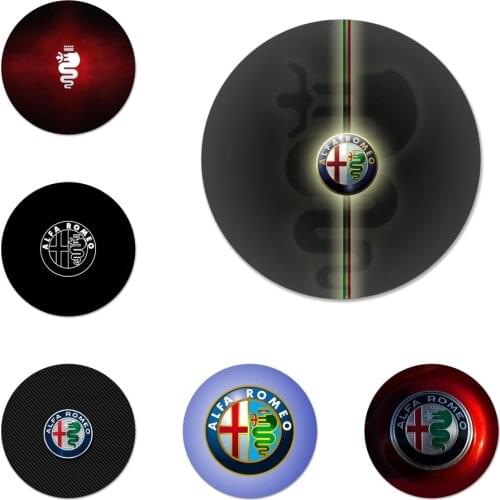58mm Car Alfa Romeo Logo Icons Pins Badge Decoration Brooches Metal Badges For Clothes Backpack Decoration