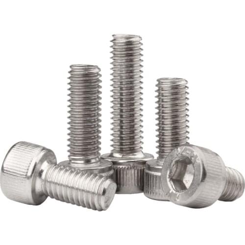 5-50pcs DIN912 M1.6 M2 M2.5 M3 M4 M5 M6 M8 304 Stainless Steel Hex Socket Cap Head Bolt Screw