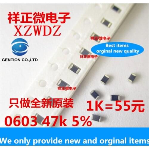 100pcs 100% orginal new Original genuine NTC patch thermistor 0603 47K 5% SDNT1608X473J4150HTF