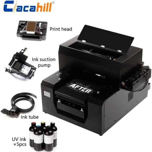 2-in-1 UV printer A3 inkjet flat cylindrical infrared automatic height measurement for leather/ceramic/plastic/wood printing