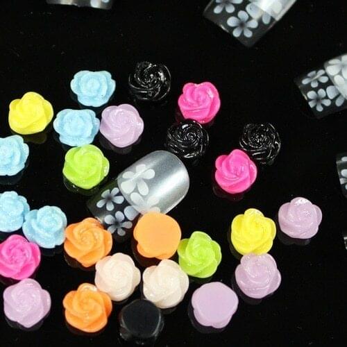 200pcs 8mm Lovely rose nail salons nail art diy Manicure style 02