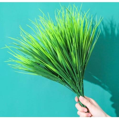 7forks Plastic Grass Household Products Vase for Home Decor Christmas Craft Supplies Wedding Decorative Flower Artificial Plants