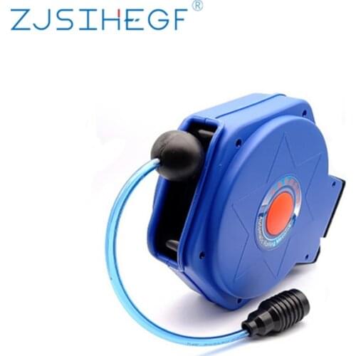 9M Automotive Air Hose Reel Pneumatic Hose PU Tube OD 8MM ID 5MM Automatic Retractable Telescopic Drum PU8*5