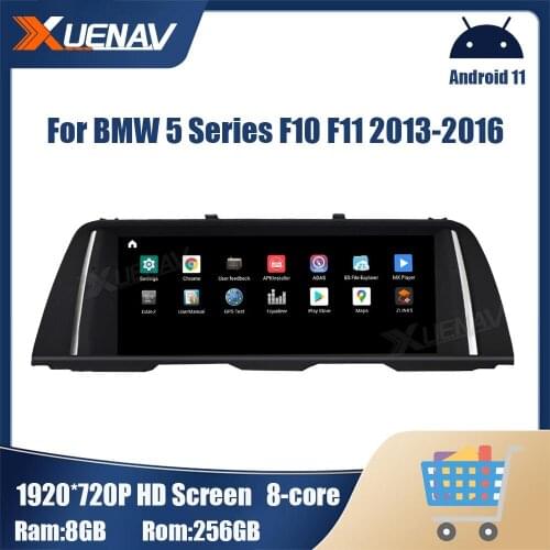 8+256GB Android 11 car radio For BMW 5 Series F10 F11 2013 2014 2015 2016 car Multimedia player tape recorder DVD Player Car GPS