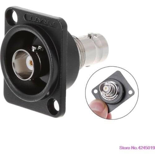 New D-Type Double BNC Plug Connector Chassis Panel Mount Adapter Audio Monitoring Parts