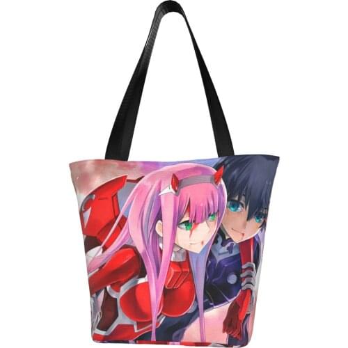 Darling In The Franxx Shopping Bag Work Polyester Handbags Woman Gifts Retro Bags